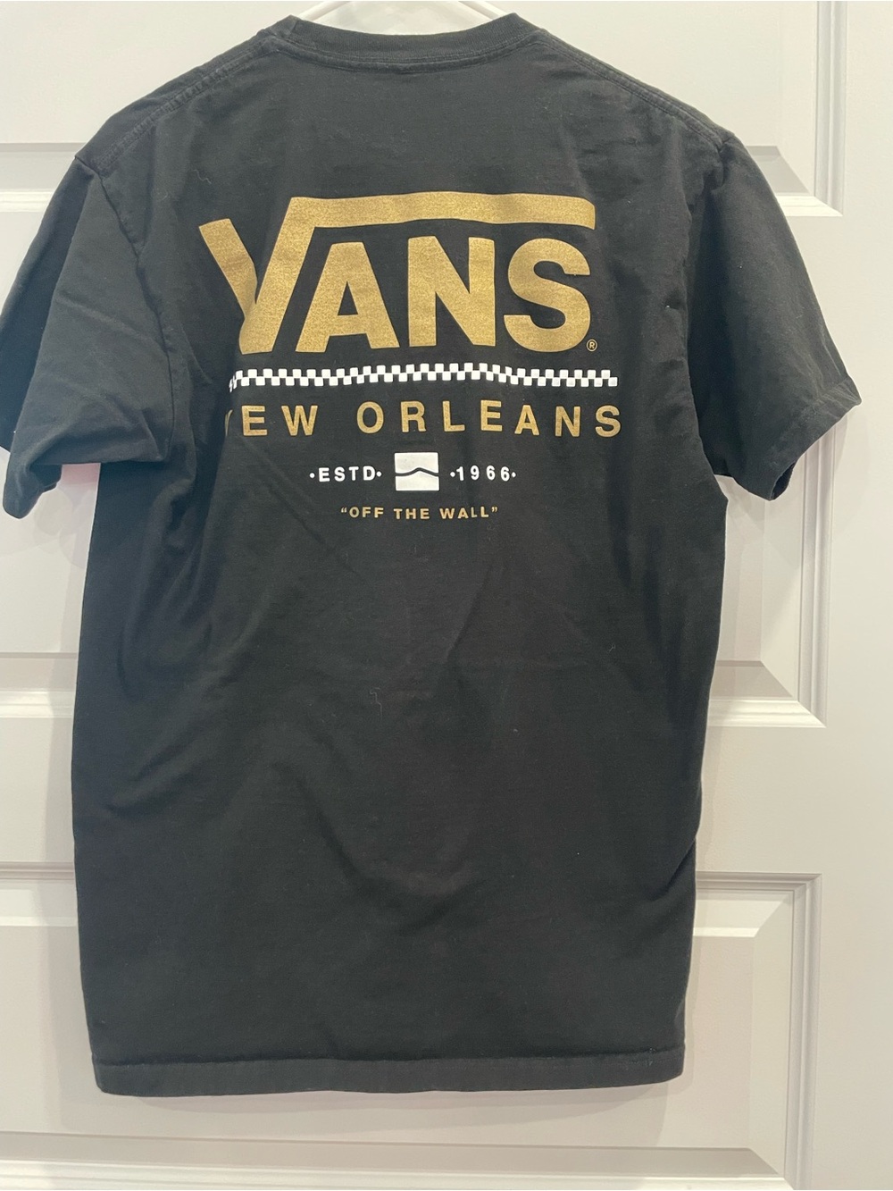 Vans Black T‑Shirt with Gold New Orleans Logo